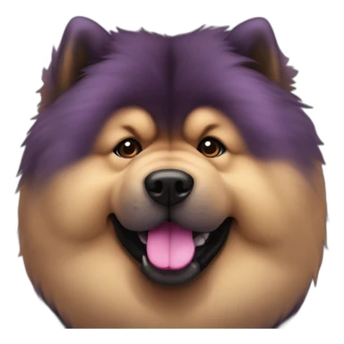 chow chow dark purple tongue sticker