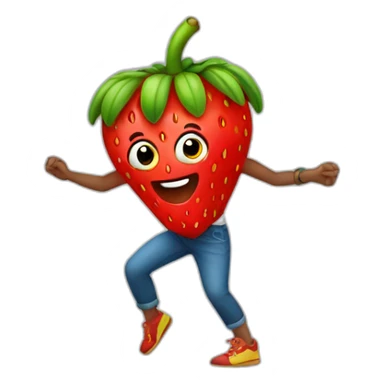 Frutilla bailando sticker