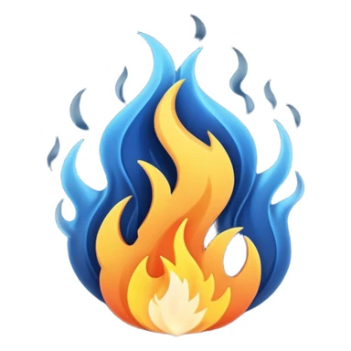 Navy blue fire streak sticker