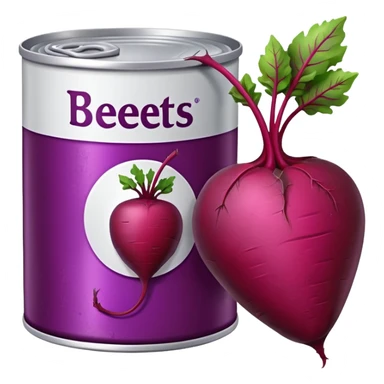 can of beets with a beetroot on the front sticker
