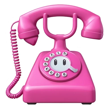 pink phone call \caller id bubble sticker