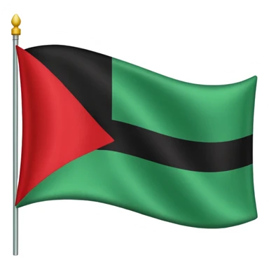 plain Flag with Red, Black and Green horizontal stripes flag   sticker