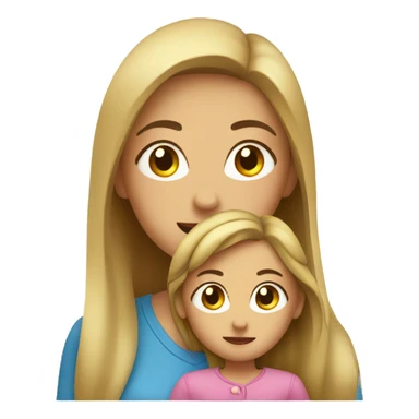 Mom and daughter  sticker