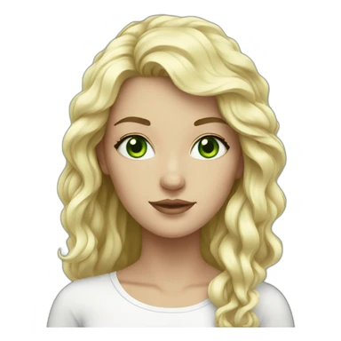 white-women-greeneyes sticker