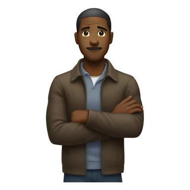 Black guy holding fist up head down sticker