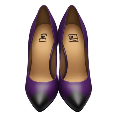 Realistic pair of plum purple and black closed toe high high heels sticker