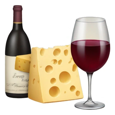 Wine and cheese sticker