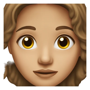 brown haired girl portrait with nose piecing  sticker