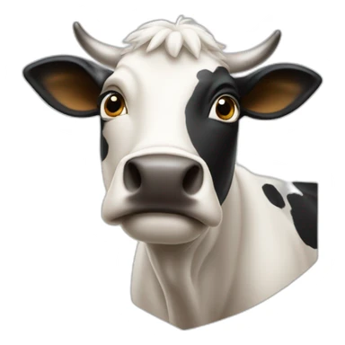 Vache énorme dans un pré sticker