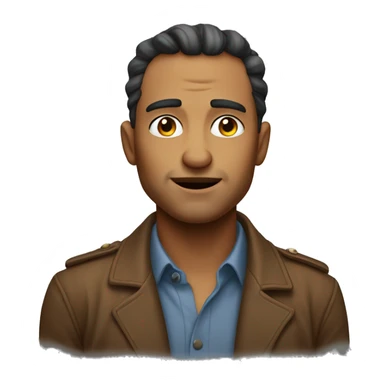 strong confident man with prominent cleft chin and cocky expression sticker