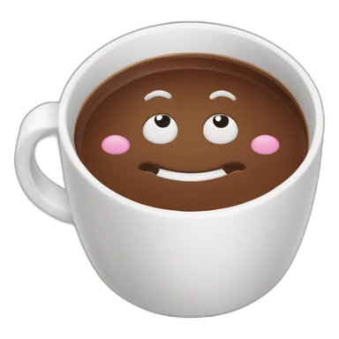 chocolat chaud dans une tasse qui fume  sticker