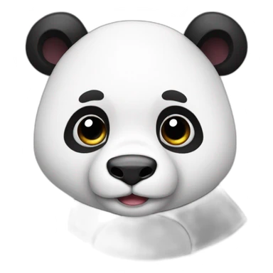 A panda bear mixed with a dino sticker