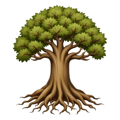 tree with roots sticker