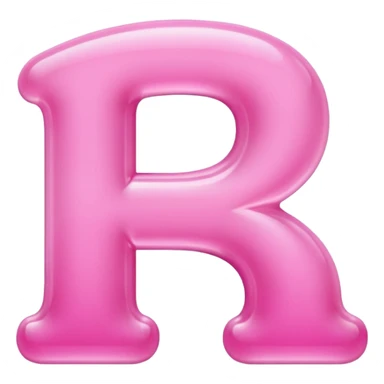 Pink alphabet sticker