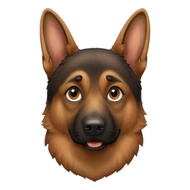 A German shepherd looking confused sticker
