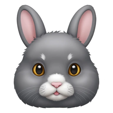 netherland dwarf bunny with grey fur top and bottom sticker