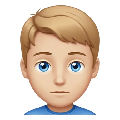 light brown - haired boy with blue eyes sticker