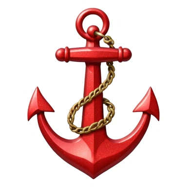red glitter anchor sticker
