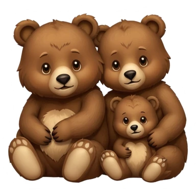 Mommy and baby bear sticker