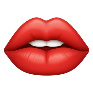 Kiss sign only lips  in black sticker