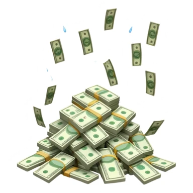 Raining money  sticker