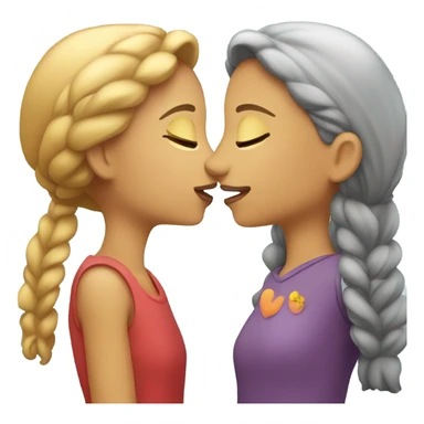 Girl kissing girl  sticker