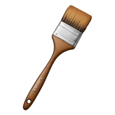 beautiful vintage brown thin paint brush sticker