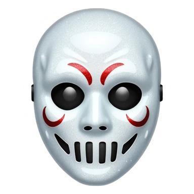 mask Ghost face glitter  sticker