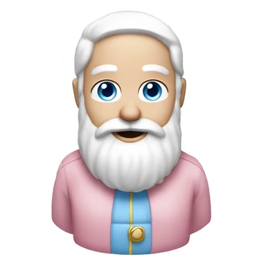 Light Pink Santa Claus with Caucasian skin and blue eyes sticker