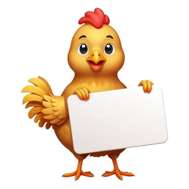 Chicken with inspirational good morning sign sticker