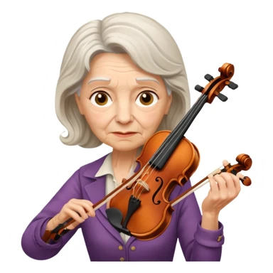 OLD FEMALE VIOLINIST sticker
