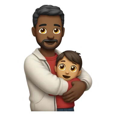 Father holds his heart in his arm sticker