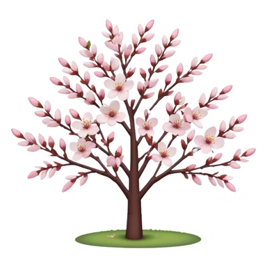 cherryblossom white bush sticker