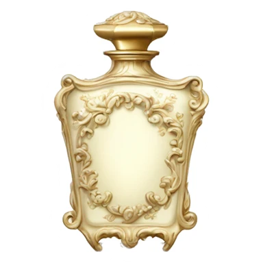 Vintage rococo perfume pale white sticker