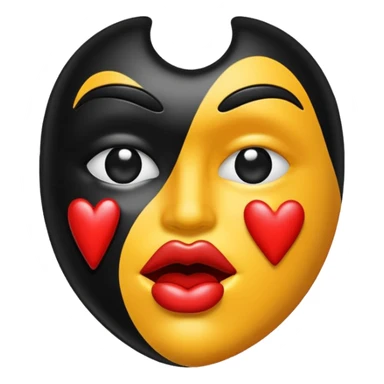 Kiss sign in black sticker