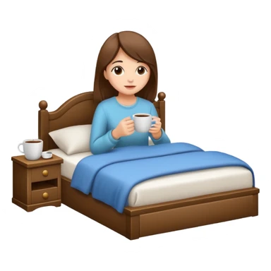 Girl coffee and comfy bed  sticker