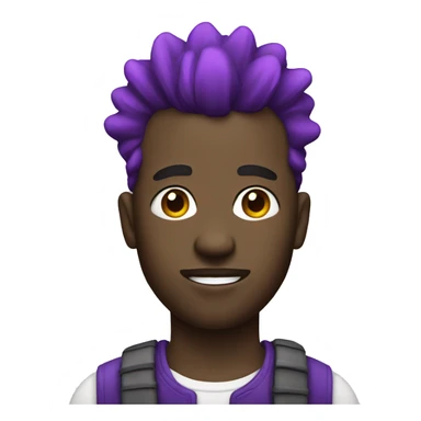 Black man with purple Mohawk  sticker