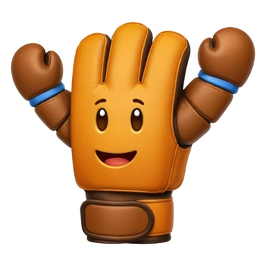 guantes de portero de futbol aplaudiendo, divertido sticker