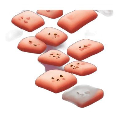 red rice cake mochi cat sticker