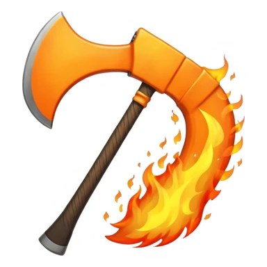 axe on fire sticker