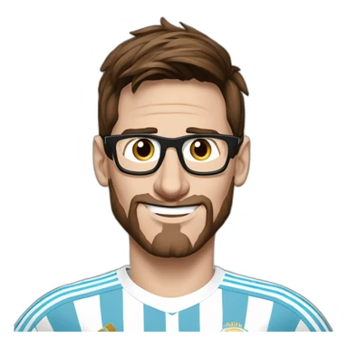 lionel messi con lentes de sol y la camiseta de argentina sticker