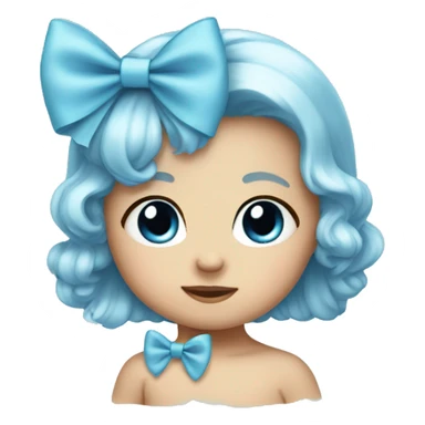 Baby blue Bow sticker
