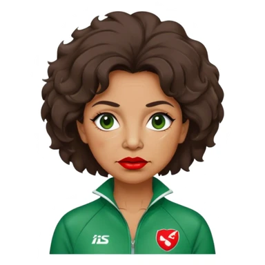 Han Mi-nyeo : Age: Late 60s
Appearance: A crazy middle-aged woman with wrinkles, frizzy, messy dark brown hair and dramatic red lipstick.
Outfit: Green player tracksuit sticker