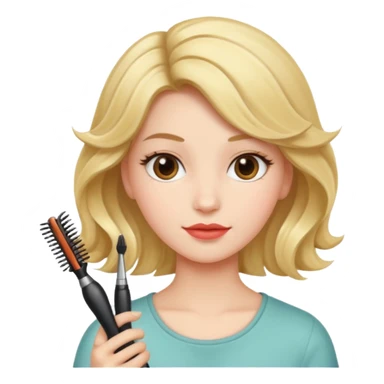 Girlwith  hairstyle tools  sticker