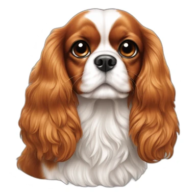 Un cavalier King Charles avec un papillon sur la truffe sticker