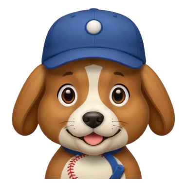 baseball hat dog sticker