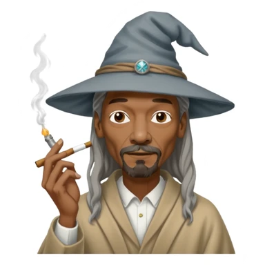 snoop dog smoking a blunt with gandalf  sticker
