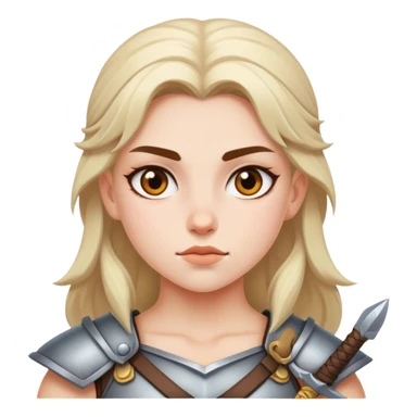 girl warrior sticker