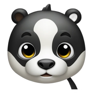 A panda bear mixed with a dinosaur sticker