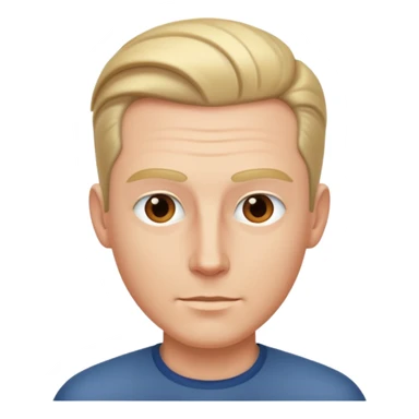 white dude with tight slick back hair sticker